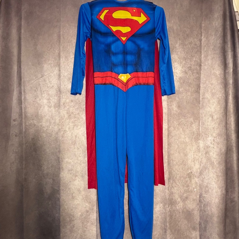 DC Comics Superman Costume Kids Size Large Blue Red Superhero Man of Steel